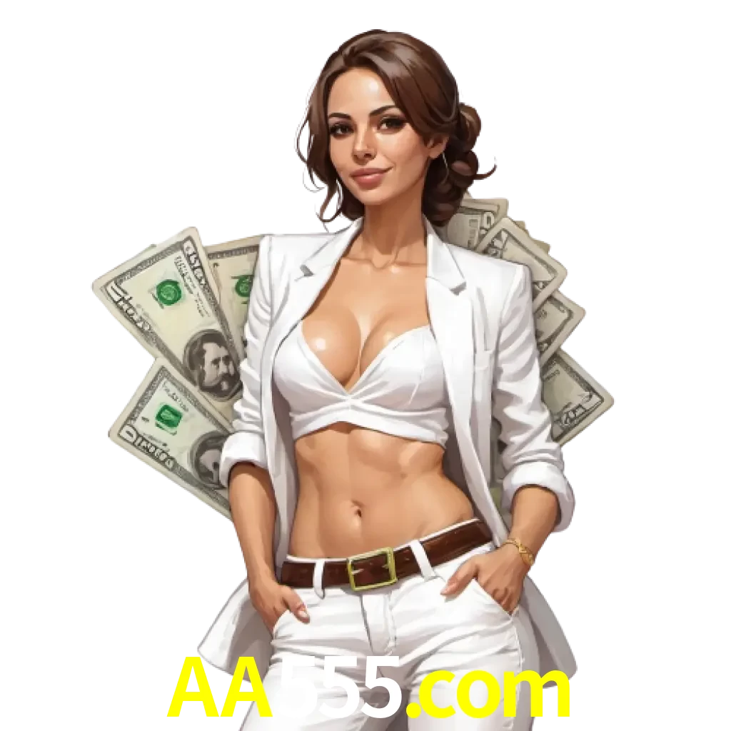 woman with money playing in aa555 bet casino